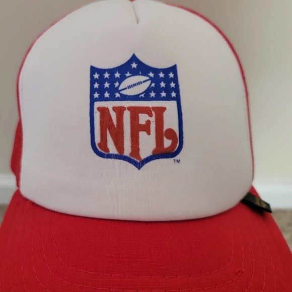 NFL Louisville Slugger Red & White Adjustable Trucker Vintage Snapback Hat - Picture 2 of 9